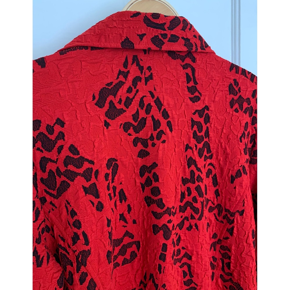 Moonlight Y & S Fashion Design Red Tunic XL Trapeze Jacket Lagenlook Art to Wear - Picture 8 of 16
